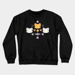 What's Cool with the Kitty Cats in Yellow Crewneck Sweatshirt